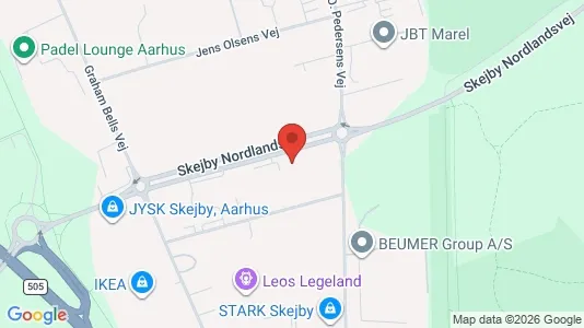 Warehouses for rent i Aarhus N - kort over placeringen