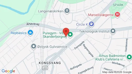 Kontorlokaler til leje i Aarhus C - kort over placeringen