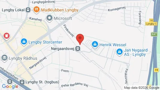Büros zur Miete i Kongens Lyngby - kort over placeringen