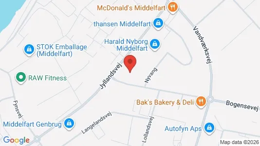 Toimistotilat Vuokrattavana i Middelfart - Kuva Google Street Viewstä