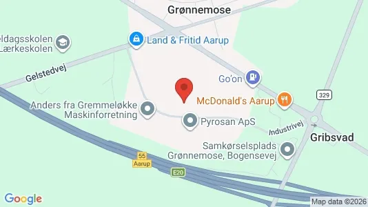 Lagerlokaler för uthyrning i Aarup – Foto från Google Street View