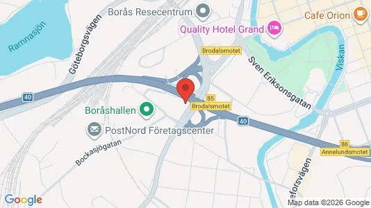 Lokaler til leie i Borås - kort over placeringen