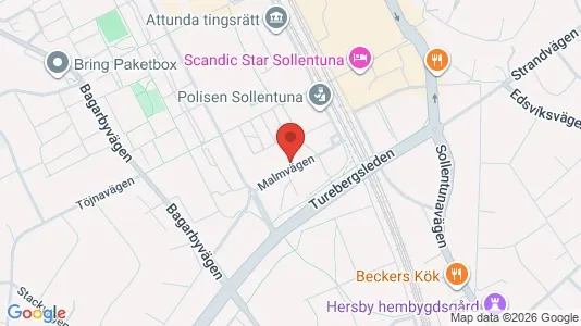 Gewerbeflächen zur Miete i Sollentuna - kort over placeringen