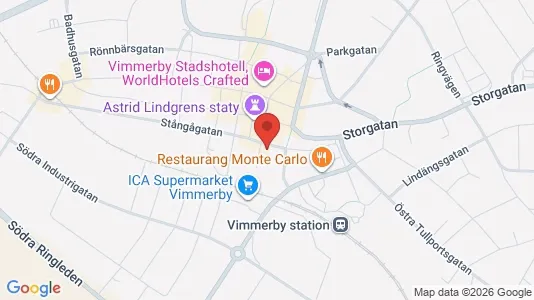 Commercial properties for rent i Vimmerby - kort over placeringen