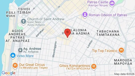 Propiedades comerciales En venta i Patras - kort over placeringen