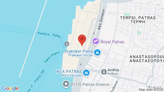 Lokaler til salgs i Patras - kort over placeringen