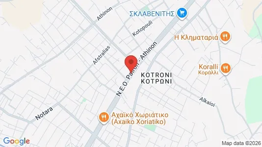 Commercial properties for rent i Patras - kort over placeringen