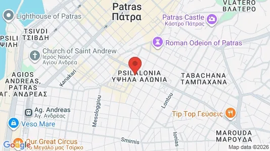 Lokaler til salgs i Patras - kort over placeringen