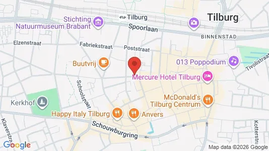 Commercial properties for sale i Tilburg - kort over placeringen