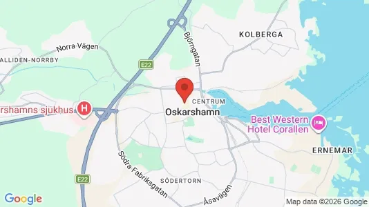 Kantorruimte te huur i Oskarshamn - kort over placeringen