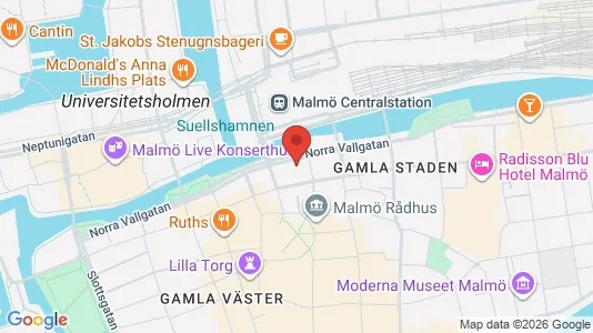 Kontorlokaler til leje i Malmø Centrum - Foto fra Google Street View