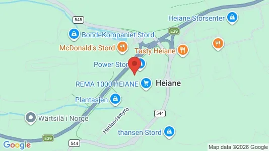 Office spaces for rent i Stord - kort over placeringen
