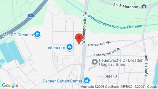 Kantorruimte te huur i Dresden - kort over placeringen