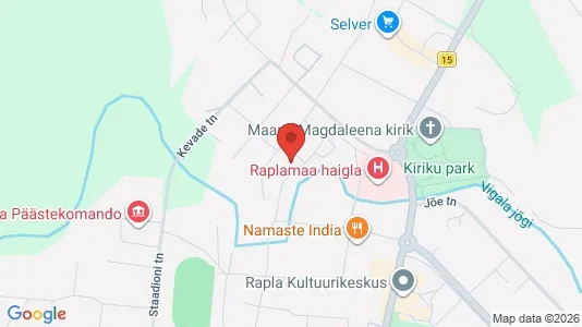 Office spaces for rent i Rapla - kort over placeringen