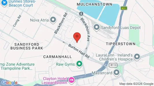Office spaces for sale i Dublin 18 - kort over placeringen