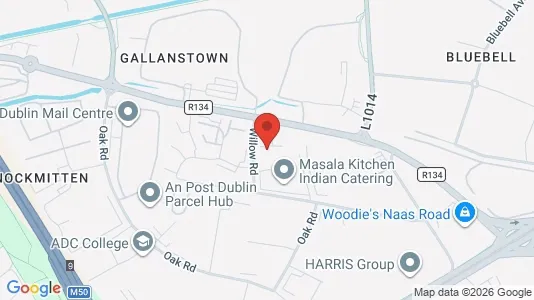 Industrial properties for rent i Dublin 12 - kort over placeringen