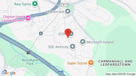 Office spaces for sale i Dublin 18 - kort over placeringen