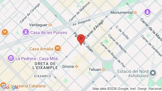 Kontorer til leie i Barcelona Eixample – Bilde fra Google Street View