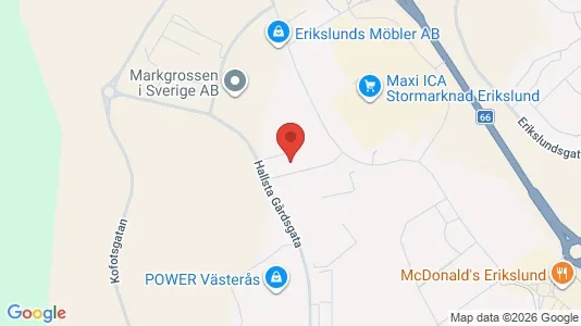 Lagerlokaler til leje i Västerås - Foto fra Google Street View