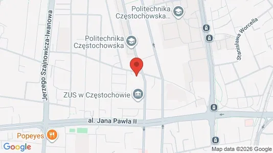 Office spaces for rent i Częstochowa - kort over placeringen