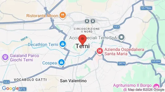 Propiedades comerciales En venta i Terni - kort over placeringen