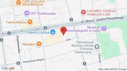 Liikekiinteistöt Vuokrattavana i Łódź - kort over placeringen