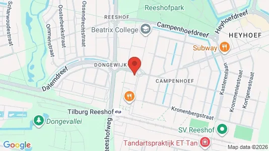 Office spaces for rent i Tilburg - kort over placeringen