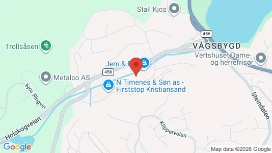 Office spaces for rent i Kristiansand - kort over placeringen