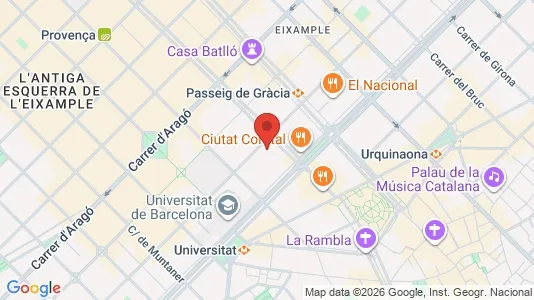 Kontorslokaler för uthyrning i Barcelona Eixample – Foto från Google Street View