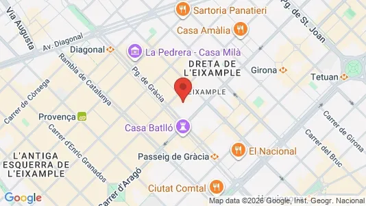 Gewerbeflächen zur Miete i Barcelona Eixample – Foto von Google Street View
