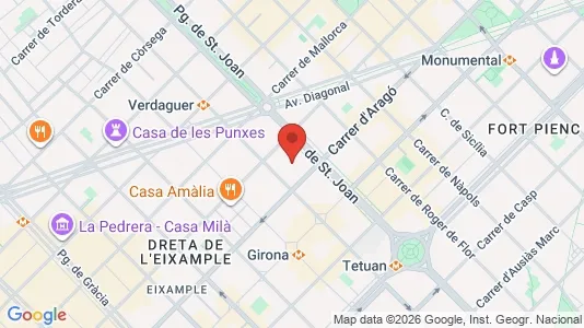 Kontorlokaler til leje i Barcelona Eixample - Foto fra Google Street View