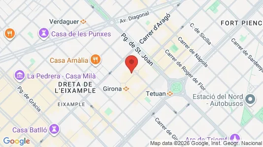 Kontorslokaler för uthyrning i Barcelona Eixample – Foto från Google Street View