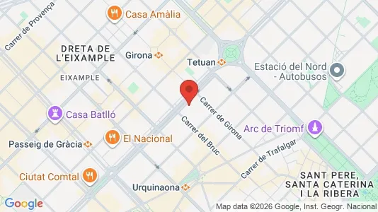 Büros zur Miete i Barcelona Eixample – Foto von Google Street View