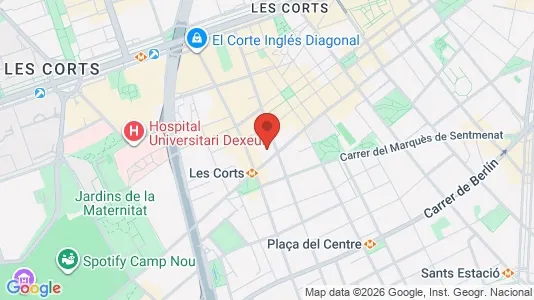 Büros zur Miete i Barcelona Les Corts - kort over placeringen