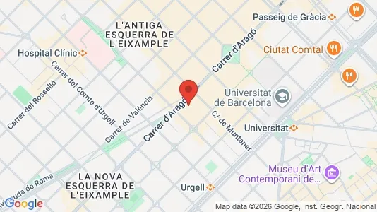 Kontorer til leie i Barcelona Eixample – Bilde fra Google Street View
