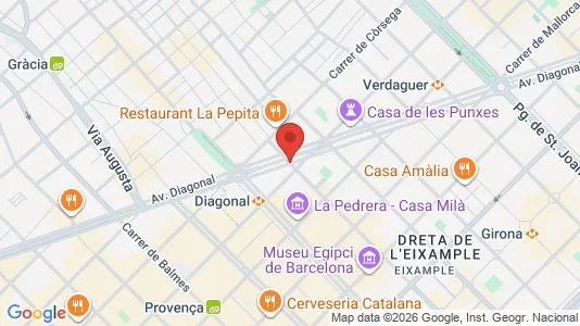 Kontorslokaler för uthyrning i Barcelona Eixample – Foto från Google Street View