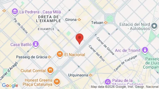 Företagslokaler för uthyrning i Barcelona Eixample – Foto från Google Street View
