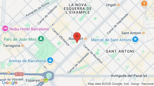 Kontorslokaler för uthyrning i Barcelona Eixample – Foto från Google Street View