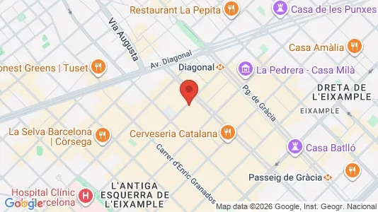 Kontorslokaler för uthyrning i Barcelona Eixample – Foto från Google Street View
