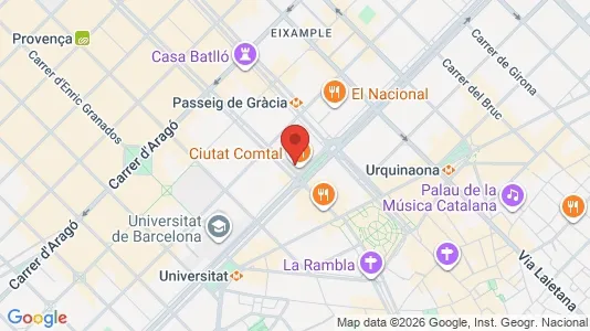 Företagslokaler för uthyrning i Barcelona Eixample – Foto från Google Street View