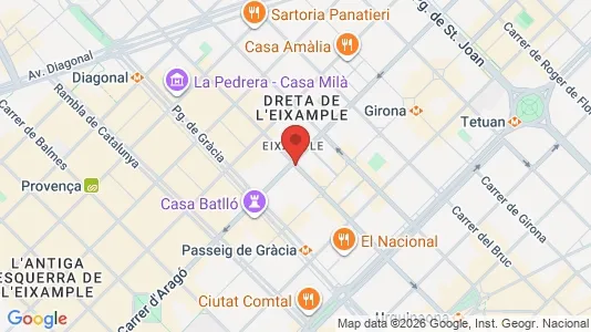 Büros zur Miete i Barcelona Eixample – Foto von Google Street View