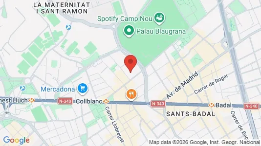 Büros zur Miete i Barcelona Les Corts - kort over placeringen