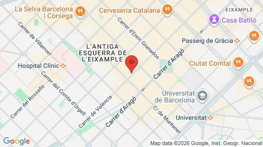 Kontorslokaler för uthyrning i Barcelona Eixample – Foto från Google Street View