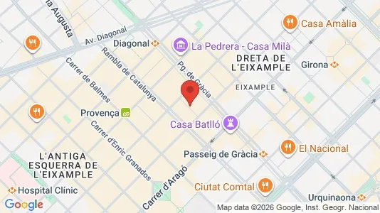 Büros zur Miete i Barcelona Eixample – Foto von Google Street View