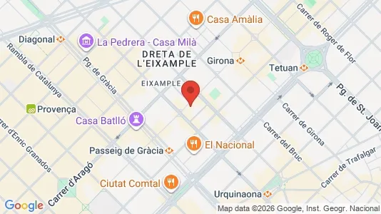 Büros zur Miete i Barcelona Eixample – Foto von Google Street View