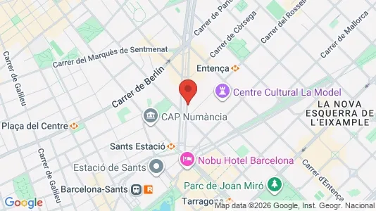 Büros zur Miete i Barcelona Les Corts - kort over placeringen