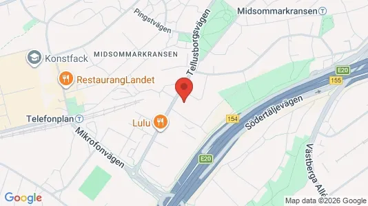 Kontorslokaler för uthyrning i Söderort - kort over placeringen