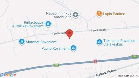 Gewerbeflächen zur Miete i Rovaniemi - kort over placeringen