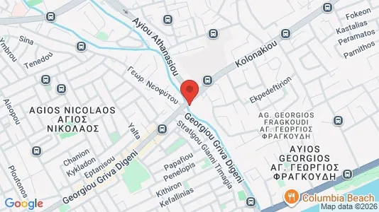 Office spaces for rent i Mesa Geitonia - kort over placeringen