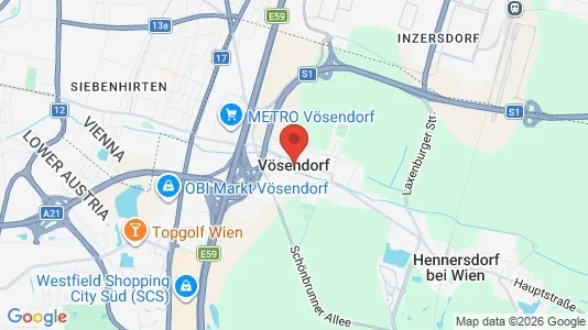 Werkstätte zur Miete i Vösendorf - kort over placeringen
